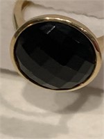 10K Gold Black Onyx Ring
