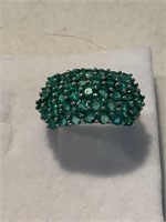 Emerald Sterling Ring