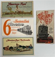 4 Prewar American Flyer Pocket Catalogs