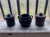 3 SMALL PIECES OF STONEWARE