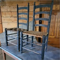 Pair of Ladderback Pratt Barn Chairs