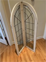 LEAD GLASS DIVIDED WINDOW DECORATION