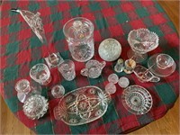 LOT OF CLEAR GLASS WITH IRELAND CRYSTAL