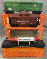 3 Boxed UNRUN Lionel Freight Cars