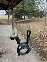 HORSE SWING MADE FROM OLD TIRES