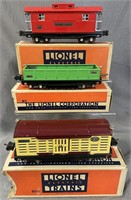 3 Boxed Lionel 800 Series Feights