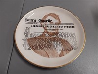 Abraham Lincoln Gettysburg Speech Plate