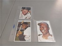 3 Large Baseball Cards Mantle Mays Aaron