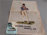 Vintage 2nd South Carolina Infantry Needlepoint