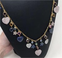 Heart and Star Costume Long Necklace