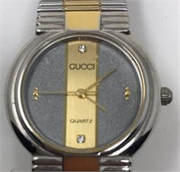 Gucci Quartz Watch Stainless Steel Gold Plated