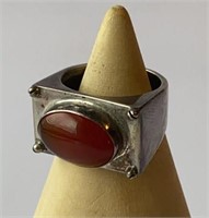 Amber Ring stamped 925