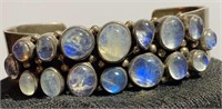 Semiprecious Stone Cuff Bracelet stamped 925