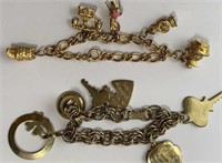 Pair of Vintage Charm Bracelets