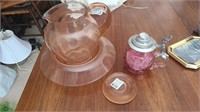 Lot of Vintage pink glass items