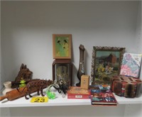 Mixed Lot - Pictures, Vases, Clock & More