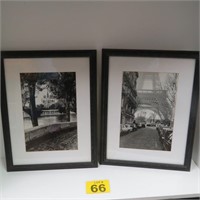 Black & White Paris Framed Photos 22" x 17"