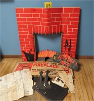Vintage Elec Cardboard Fireplace w/ org Box & Inst