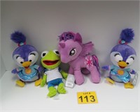 Disney Plush Birds, My Little Pony & Kermit - New