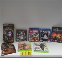X Box 360, PS2, PS3, PS4 & World of War Craft Game