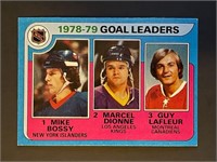 1979 Topps #1 Goal Leaders Bossy/Dionne/LaFleur