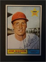 1961 Topps #59 Jim Woods Auto