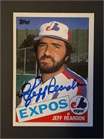 1985 Topps #375 Jeff Reardon Auto