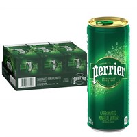 Perrier Carbonated Mineral Water, Slim Cans 30pack