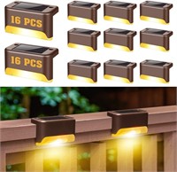 Solar Deck Lights, 16 Pack Fence READ DESCRIPTION