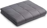 YnM Weighted Blanket 25lbs dark grey, w/ duvet