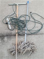 Extension Cord, Floor Squeegee & Mop
