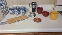 Kitchen rolling pin, glasses and more
