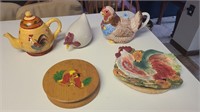 Lot 5 Rooster pieces