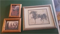 Lot of 3 horse pictures