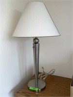 STAINLESS MCM STYLE TABLE LAMP- WORKS