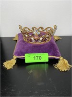 FRANKLIN MINT CRYSTAL & GOLD PLATED CROWN>>>