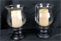 Glass & Wood Candle Holders