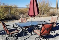 Glass Top Patio Table With Chairs & More