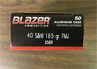 Blazer 40 S&W Ammunition 1 Box 50rds Factory