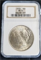 1923 MS64 Silver Peace Dollar
