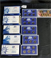 5 US Mint Proof Sets