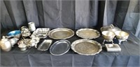 Large Lot Of Silver plate