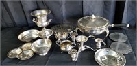 Large Lot Of Silver Plated Items