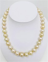 12-14 mm South Sea Champagne Pearl Necklace