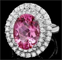 $14,620 - 8.00 cts Pink Tourmaline & Diamond 14k