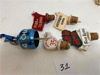 Vintage Pourer/ Stoppers Lot of 5