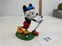 Disney Hallmark Mickey Golfer Figure