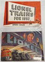 1952 Lionel Advanced Catalog & Cover Proof, Plus