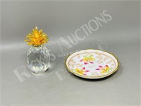 crystal pineapple & mini plate
