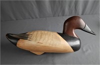 Steven R Lay Signed Vintage Wood Carved Duck Decoy